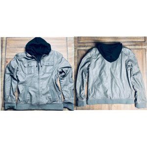 Charles and a Half Gray/Black jacket w/ hoodie Sz XL